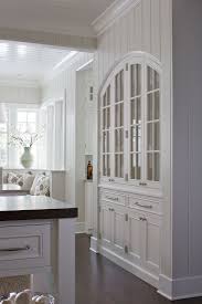 with glass cabinet doors