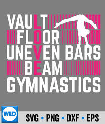 gymnastics svg vault floor uneven bars