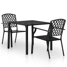 Our assortment of garden tables and chairs has something for everyone, from the formal to laid back and chilled. Festnight Set Of 3pcs Mesh Design Outdoor Bistro Set Metal Garden Table Chairs Set Balcony Table Chair Set Outdoor Garden Patio Furniture 2x Stackable Chairs And 1x Square Table Black Buy Online