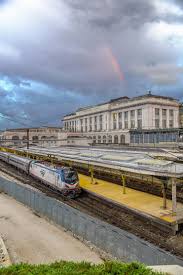 rainbow over baltimore penn station