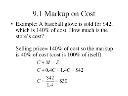 ppt 9 1 markup on cost powerpoint