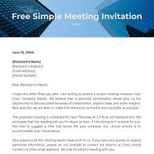 simple meeting invitation letter