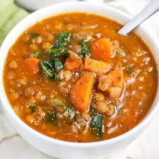 instant pot lentil soup with spinach
