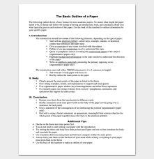 Research Outline Template 8 For Word Doc Pdf Format
