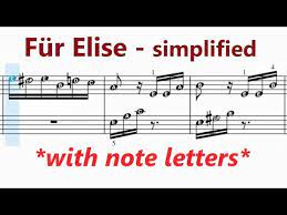 very easy piano sheet with note