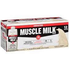 muscle milk vanilla crème non dairy protein shake 12 11 fl oz cartons walmart
