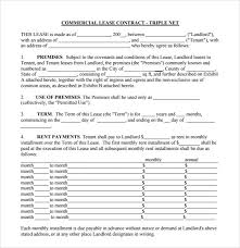Sample Commercial Lease Agreement 7 Example Format