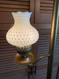 Vintage 3 Arm Floor Lamp Milk Glass
