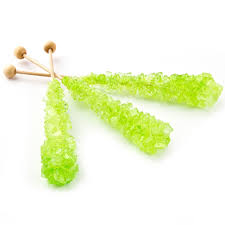 Large Unwrapped Light Green Rock Candy Crystal Sticks Watermelon Rock Candy Sugar Swizzle Sticks Bulk Candy Oh Nuts