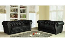 Chesterfield Black Leather Antique 3 2
