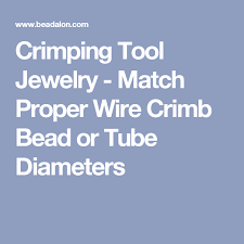 Crimping Tool Jewelry Match Proper Wire Crimb Bead Or Tube