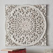 Decor French Country Carved Wood Flower