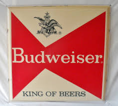 Vintage Budweiser Lighted Sign Circa 1970s Budweiser