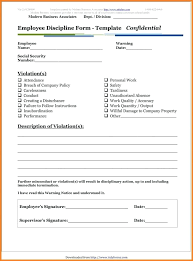 Discipline Forms For Employees Free Employee Write Ups