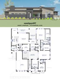 modern courtyard house plan 61custom