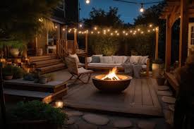 Cozy Outdoor Patio With Fire Pit
