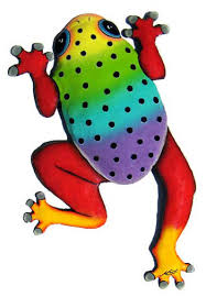 Frog Wall Art Designs In Brightly Hand