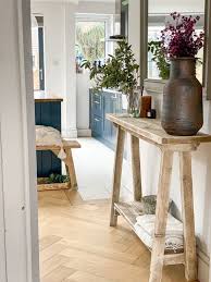 Rustic Console Table Narrow Reclaimed