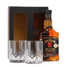 jim beam black gl gift pack whisky