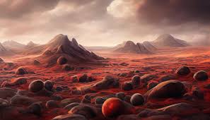 landscape on the planet mars surface is