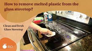 how to remove melted plastic from glass