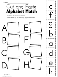 free alphabet worksheets match a to e