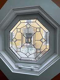 W 233 Elegant Octagon Stained Glass