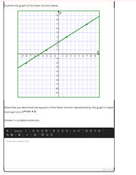 Examine The Graph Of The Linear