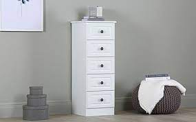 Shop for tall skinny dresser online at target. Pembroke White Narrow 5 Drawer Chest Of Drawers Furniture And Choice