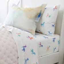 organic watercolor unicorn sheet set