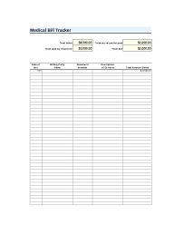 Medical Bill Template Full Size Of Spreadsheet Tracker Excel Loan