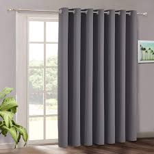 You can choose window treatments for sliding glass doors such as curtains but what style will look the best in your home, living room, or kitchen? Amazon Com Blackout Patio Door Curtains Bedroom Home Decor Grommet Curtain Thermal Insulated Vertical Blind Window Treatment Drapes For Living Room Sliding Glass Door Wide 100 X Long 84 Inch Grey Furniture