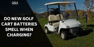 golf cart batteries smell when charging