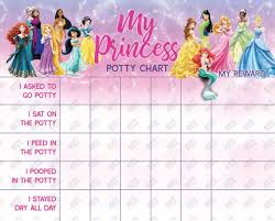 Digital Sparkle Disney Princesses Potty Training Chart Free Punch Cards High Res Jpg File Instant Download Not Editable Ready To Print