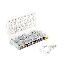 tradespro 240 piece zinc metric nut and