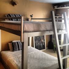 custom built queen over queen bunk beds