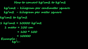 how to convert kg cm2 to kg m2