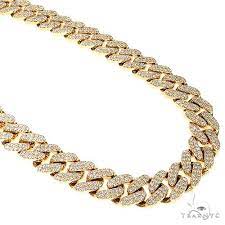 10k gold miami cuban diamond chain