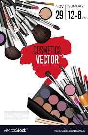 cosmetics promo flyer with date and