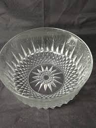 Cut Crystal Serving Bowl By Arcoroc