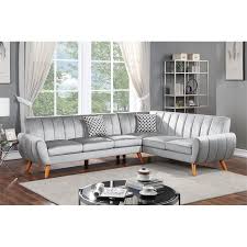 upholstered velvet sectional sofa