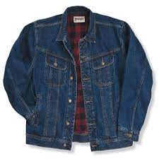 wrangler flannel lined denim jacket