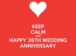 keep calm and happy 26th wedding