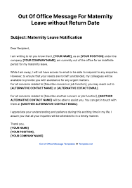 office message for maternity leave