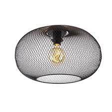 Modern Ceiling Lamp Black 45 Cm Mesh