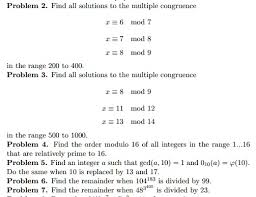 multiple congruence t â 6 mod 10