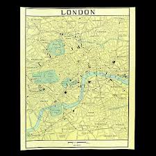 Ca 1901 Vintage London Map Antique