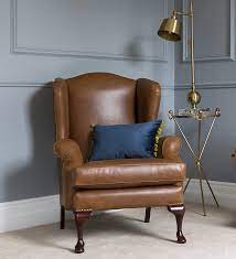 Leather Queen Anne Chair Finline