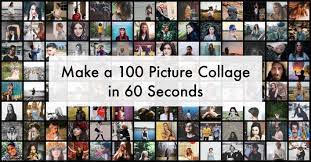 make a 100 photo collage in 60 seconds