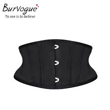 Us 12 99 30 Off Burvogue Women Corset Underbust 26 Steel Boned Satin Corsets And Bustiers Plus Size Waist Trainer Control Belt For Weight Loss In